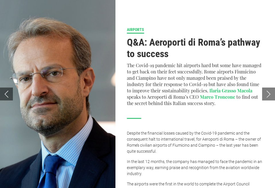 Aeroporti Di Romas Pathway To Success Airport Industry Review