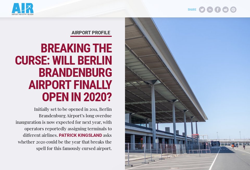 Breaking The Curse Will Berlin Brandenburg Airport Finally Open In 2020 Airport Industry 0138