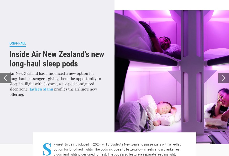 Inside Air New Zealand’s new longhaul sleep pods Airport Industry