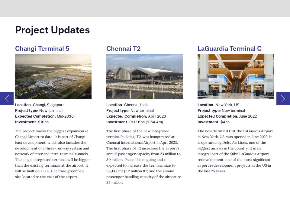 Project Updates - Airport Industry Review | Issue 86 | August 2023