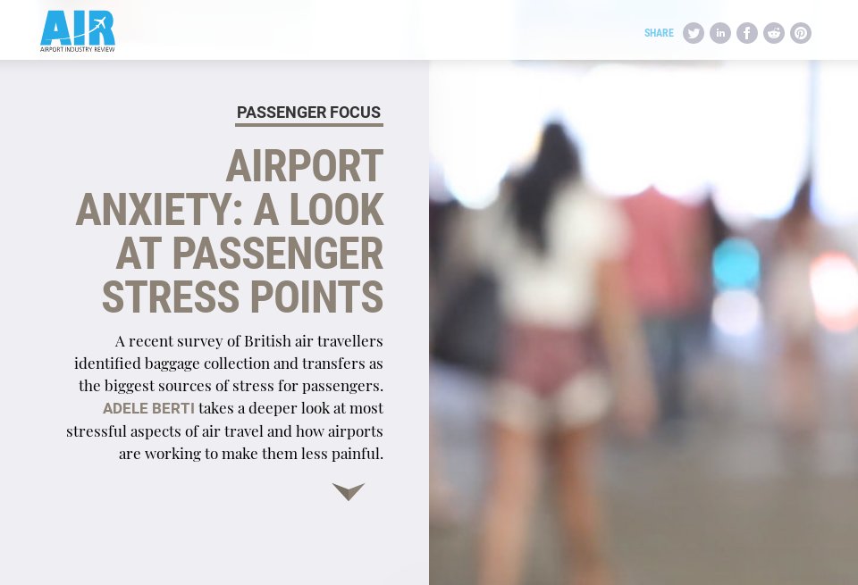 Airport anxiety a look at passenger stress points Airport Industry