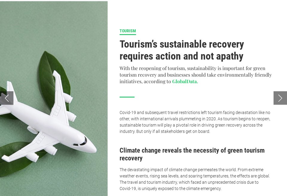 Tourism’s Sustainable Recovery Requires Action And Not Apathy - Airport ...