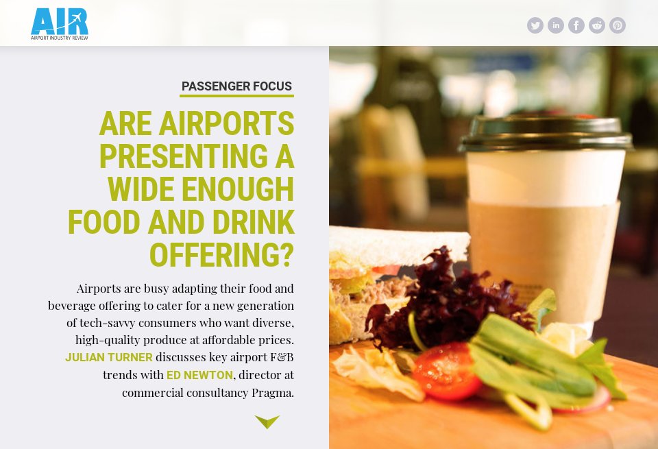 Are airports presenting a wide enough food and drink offering
