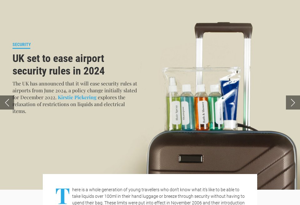 UK set to ease airport security rules in 2024 Airport Industry Review