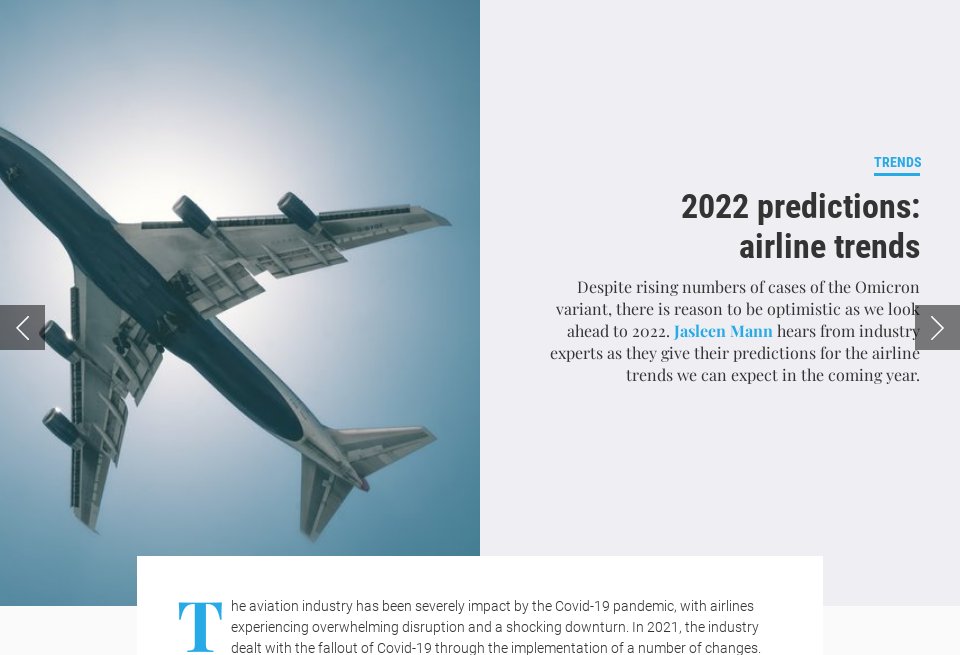 2022 predictions airline trends Airport Industry Review Issue 75