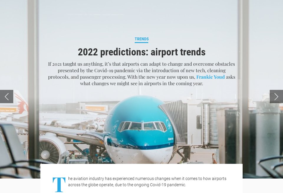 2022 predictions airport trends Airport Industry Review Issue 75