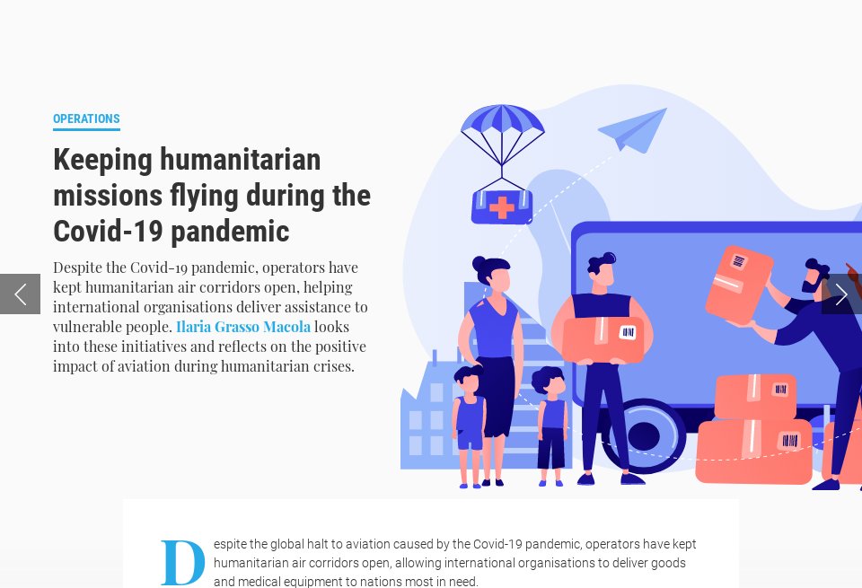 Keeping humanitarian missions flying during the Covid-19 pandemic ...