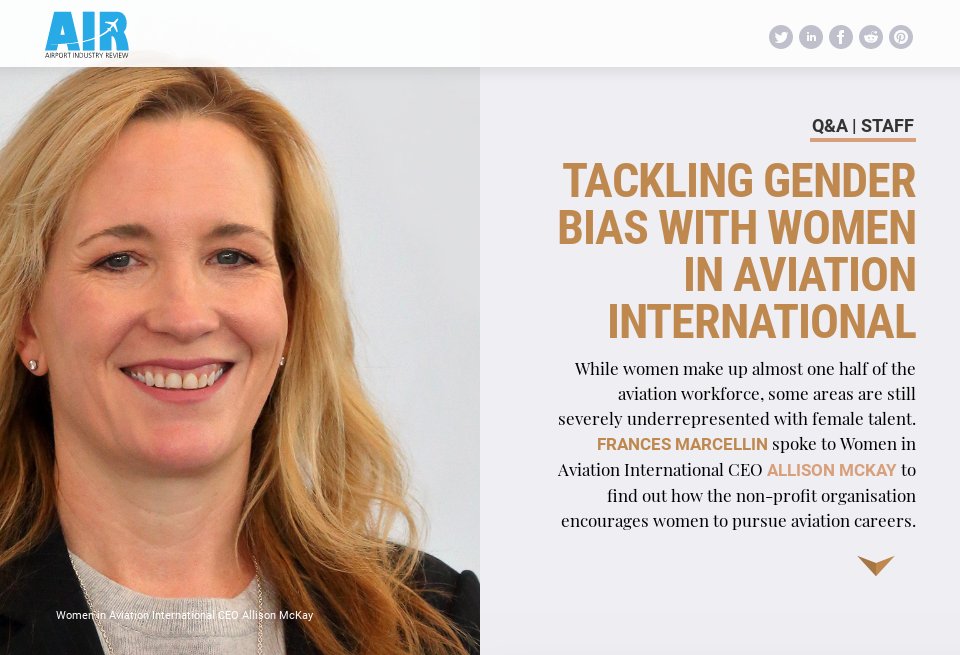 Q&A: tackling gender bias with Women in Aviation International ...