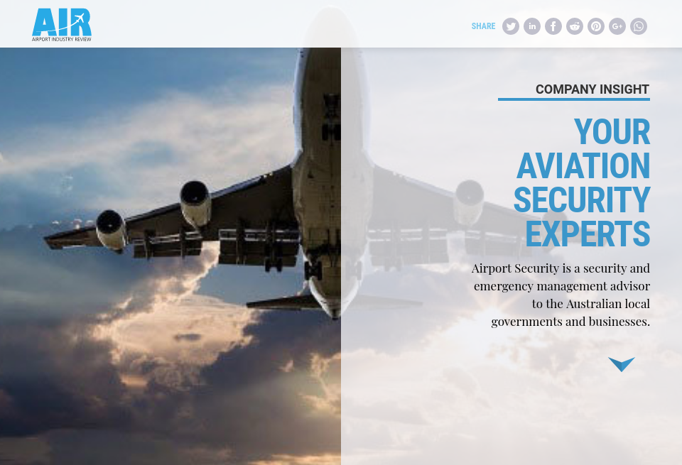 Airport Security Company Insight Airport Industry Review Yearbook 2018